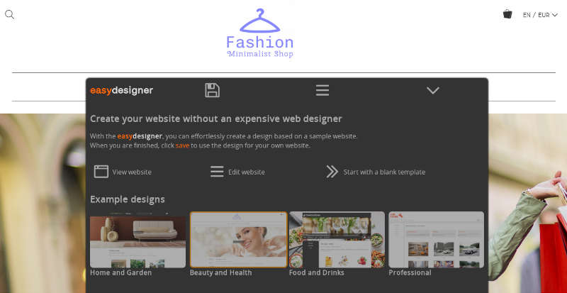 Captura de pantalla del Easy Designer